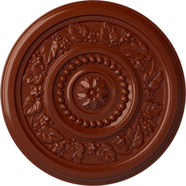 Ekena Millwork Marseille Ceiling Medallion (Fits Canopies up to 4 1/4"), Hand-Painted Firebrick, 16 1/8"OD x 5/8"P CM16MAFIF - main
